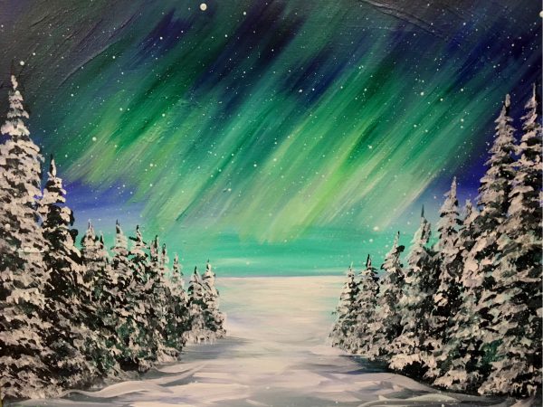 Northern Lights in Winter - Thurs, Feb 1, 2024 - Tipsy Brush