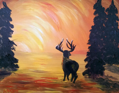Sunset Elk